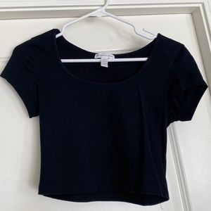 Black cropped top